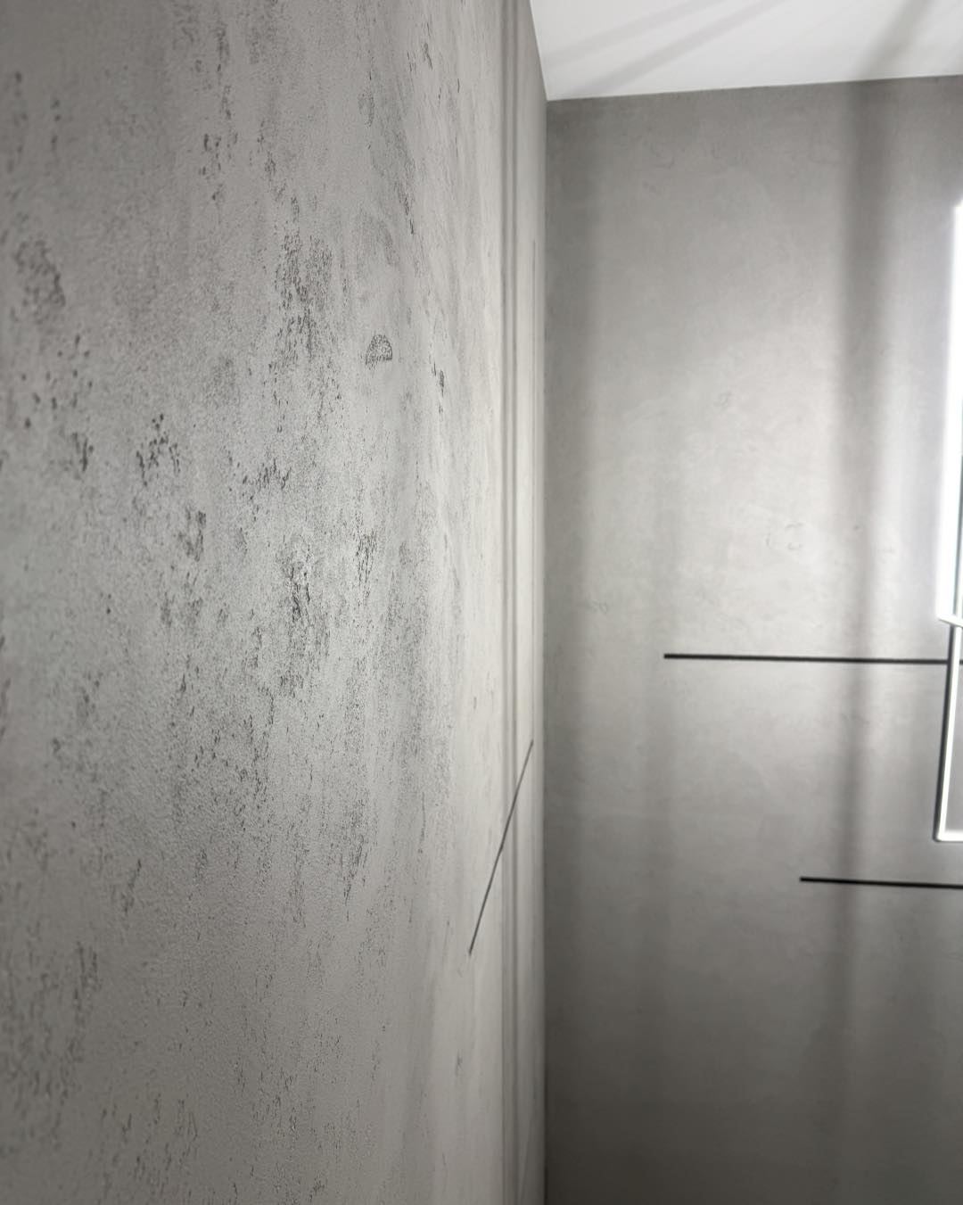 Beton architektoniczny przy oświetleniu – tynk dekoracyjny, Sztuka Struktury